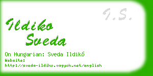 ildiko sveda business card